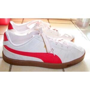 Puma Club II Era Suede Sneakers Women's 8.5 Cream/Red